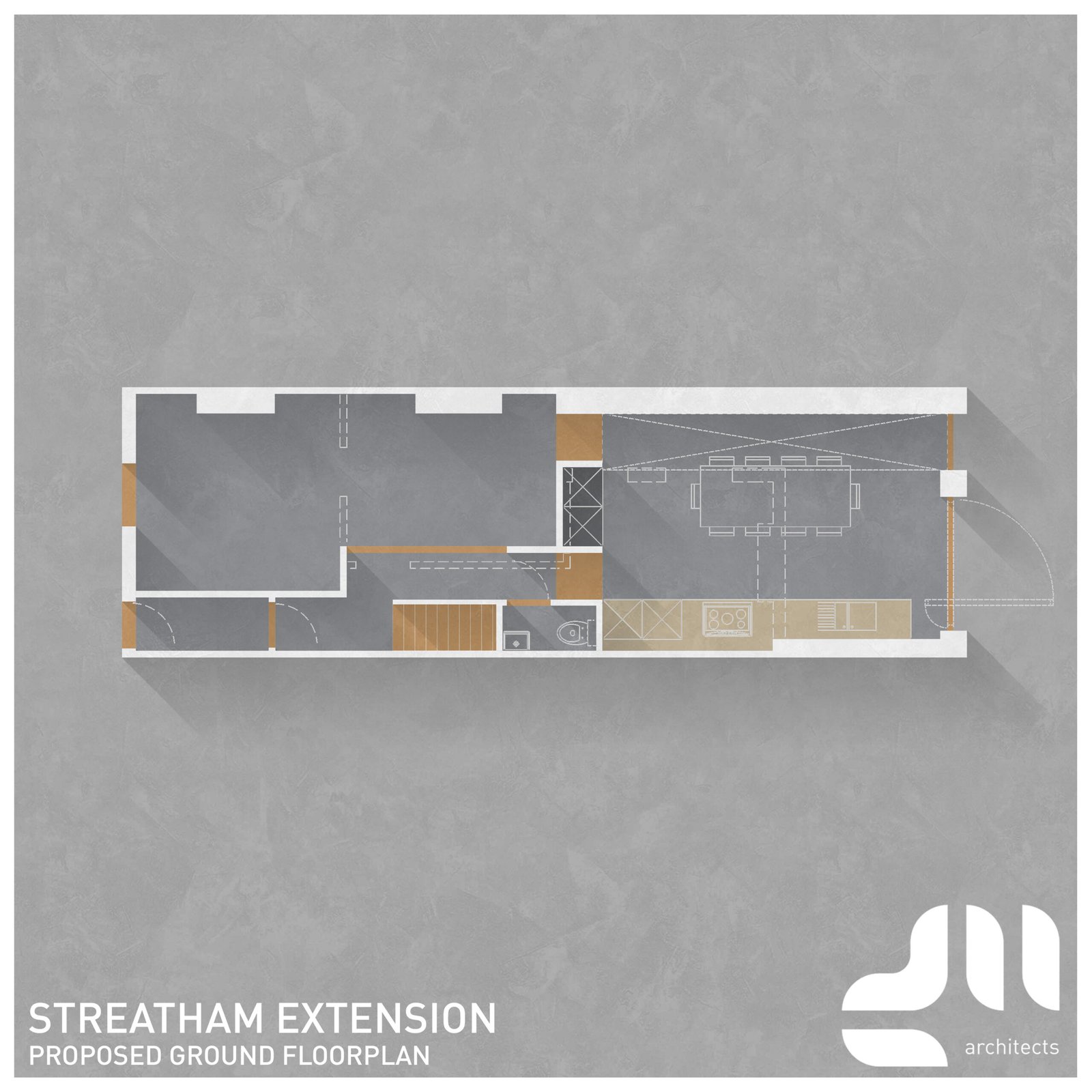 Floor Plan Single Storey Extension, Streatham, London SW16